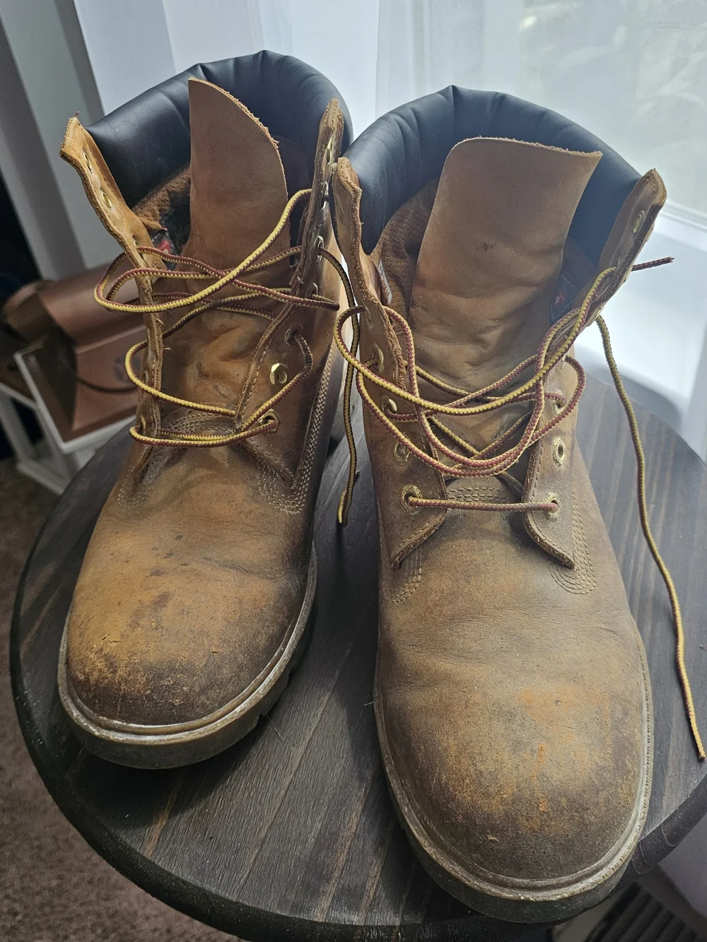 Timberland Men's Wheat Brown Work Boots - Rugged Leather Lace-Up